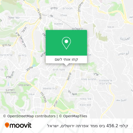 מפת קלפי 456.2 ביס ממד אפרתה ירושלים