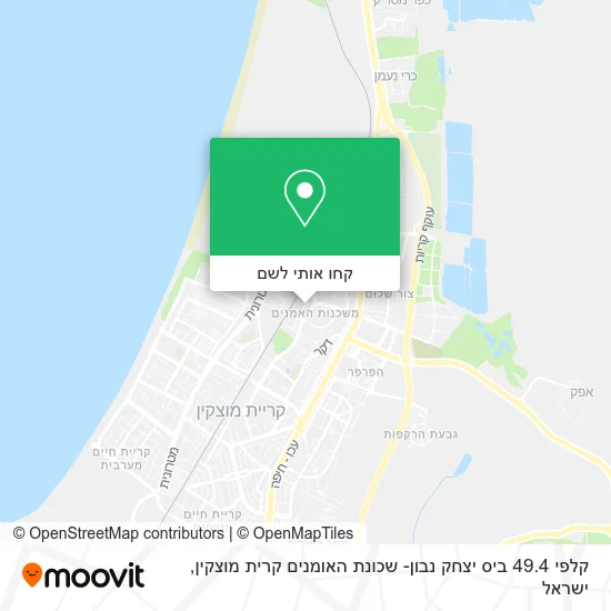 מפת קלפי 49.4 ביס יצחק נבון- שכונת האומנים קרית מוצקין