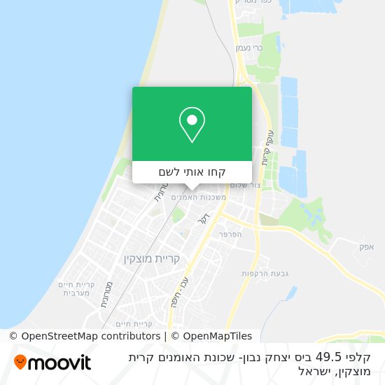מפת קלפי 49.5 ביס יצחק נבון- שכונת האומנים קרית מוצקין
