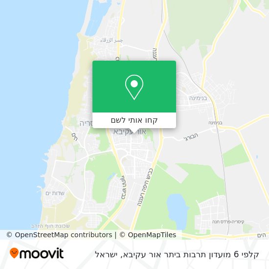 מפת קלפי 6 מועדון תרבות ביתר אור עקיבא