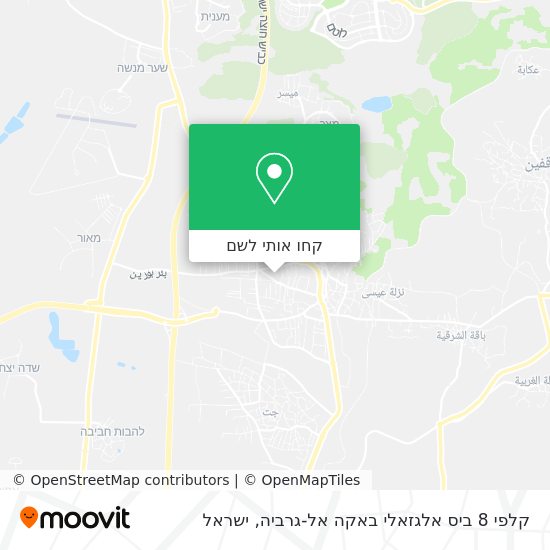 מפת קלפי 8 ביס אלגזאלי באקה אל-גרביה