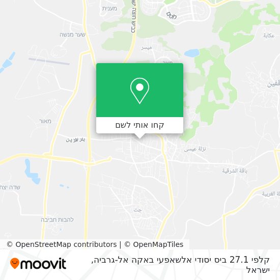 מפת קלפי 27.1 ביס יסודי אלשאפעי באקה אל-גרביה