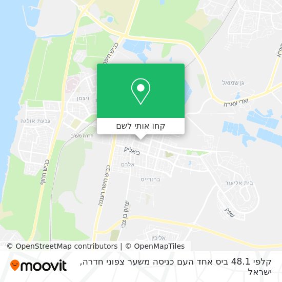 מפת קלפי 48.1 ביס אחד העם כניסה משער צפוני חדרה