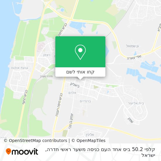 מפת קלפי 50.2 ביס אחד העם כניסה משער ראשי חדרה