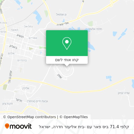 מפת קלפי 71.4 ביס פאר עם -בית אליעזר חדרה