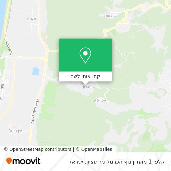 מפת קלפי 1 מועדון נוף הכרמל ניר עציון