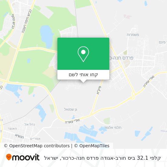 מפת קלפי 32.1 ביס חורב-אגודה פרדס חנה-כרכור