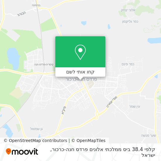 מפת קלפי 38.4 ביס ממלכתי אלונים פרדס חנה-כרכור