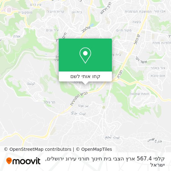 מפת קלפי 567.4 ארץ הצבי בית חינוך תורני עירונ ירושלים