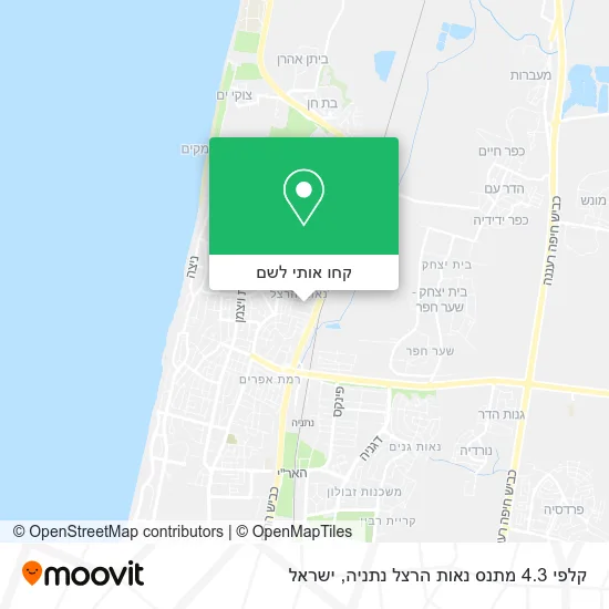 מפת קלפי 4.3 מתנס נאות הרצל נתניה