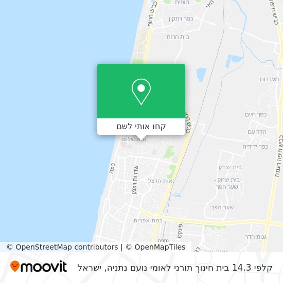 מפת קלפי 14.3 בית חינוך תורני לאומי נועם נתניה