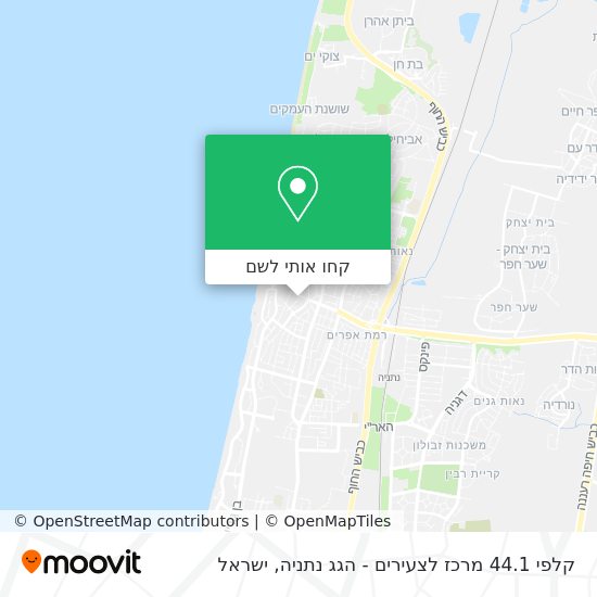 מפת קלפי 44.1 מרכז לצעירים - הגג נתניה