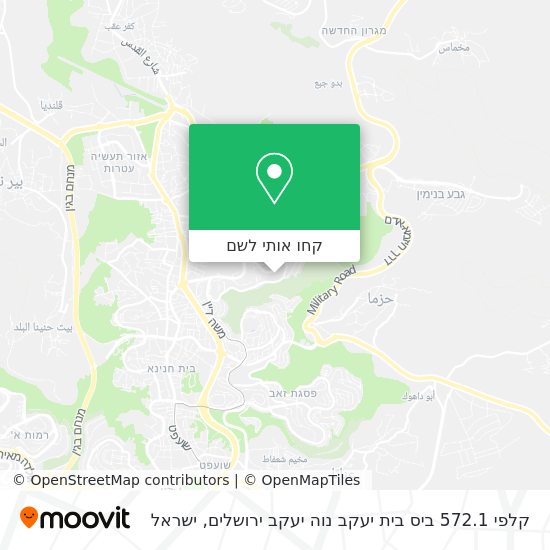 מפת קלפי 572.1 ביס בית יעקב נוה יעקב ירושלים