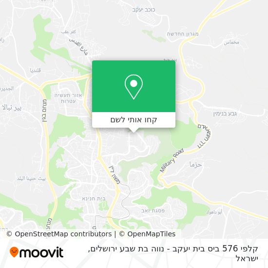 מפת קלפי 576 ביס בית יעקב - נווה בת שבע ירושלים