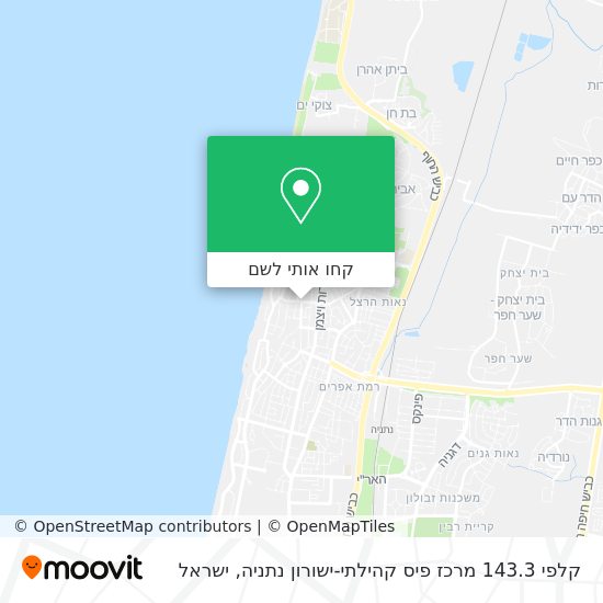 מפת קלפי 143.3 מרכז פיס קהילתי-ישורון נתניה