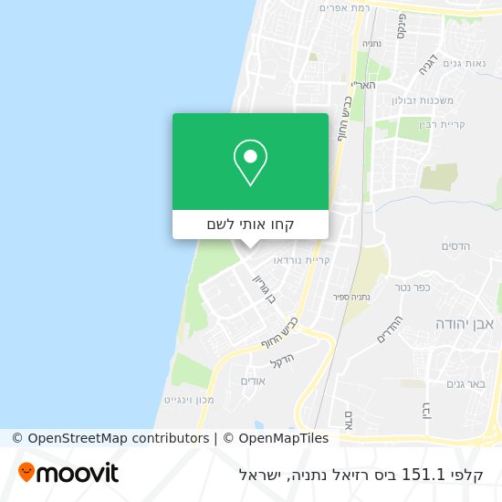 מפת קלפי 151.1 ביס רזיאל נתניה