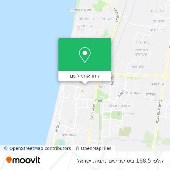 מפת קלפי 168.5 ביס שורשים נתניה