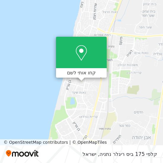 מפת קלפי 175 ביס ריגלר נתניה