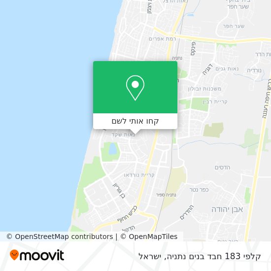 מפת קלפי 183 חבד בנים נתניה