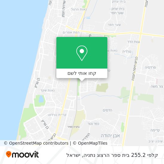 מפת קלפי 255.2 בית ספר הרצוג נתניה