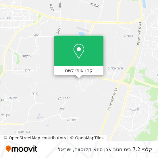 מפת קלפי 7.2 ביס חטב אבן סינא קלנסווה