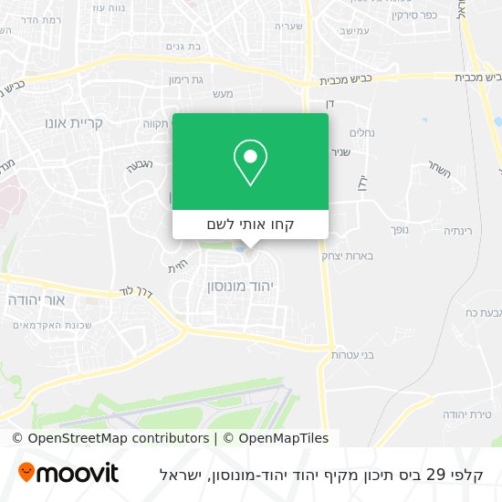מפת קלפי 29 ביס תיכון מקיף יהוד יהוד-מונוסון