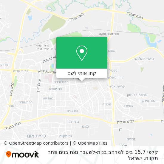 מפת קלפי 15.7 ביס למרחב בנות-לשעבר נצח בנים פתח תקווה