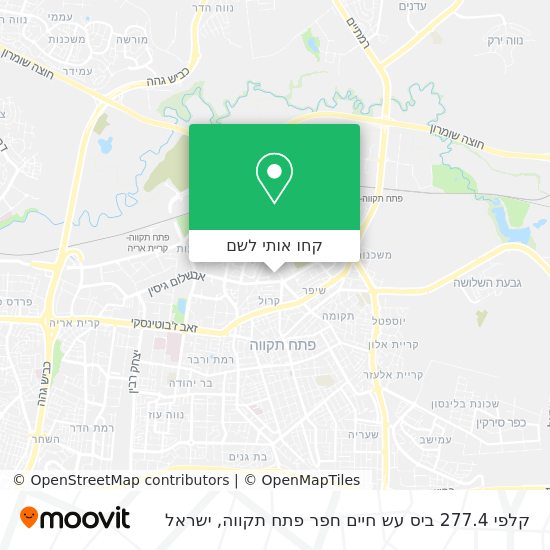 מפת קלפי 277.4 ביס עש חיים חפר פתח תקווה