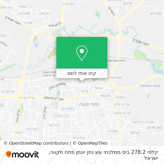 מפת קלפי 278.2 ביס ממלכתי עש נתן יונתן פתח תקווה