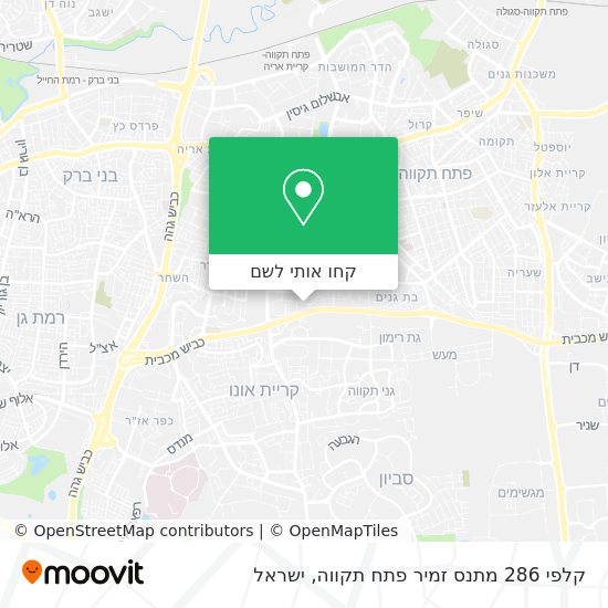 מפת קלפי 286 מתנס זמיר פתח תקווה
