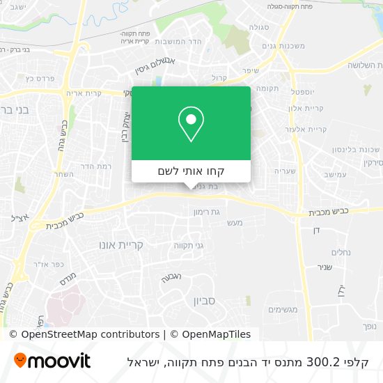 מפת קלפי 300.2 מתנס יד הבנים פתח תקווה