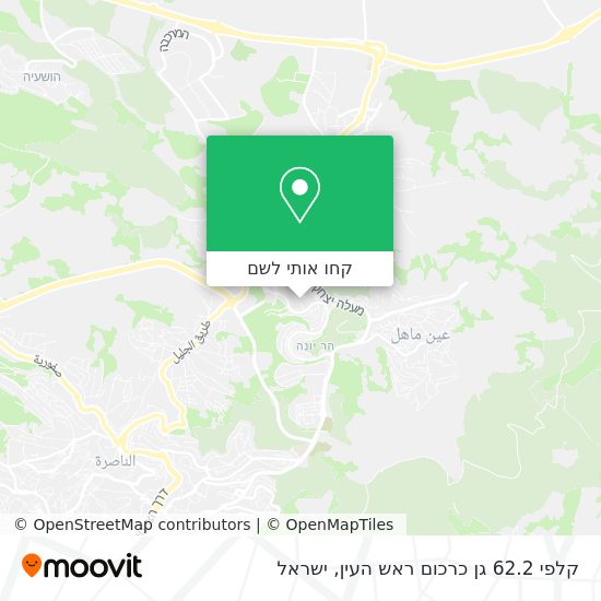 מפת קלפי 62.2 גן כרכום ראש העין