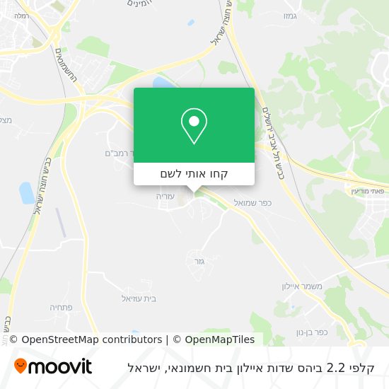 מפת קלפי 2.2 ביהס שדות איילון בית חשמונאי
