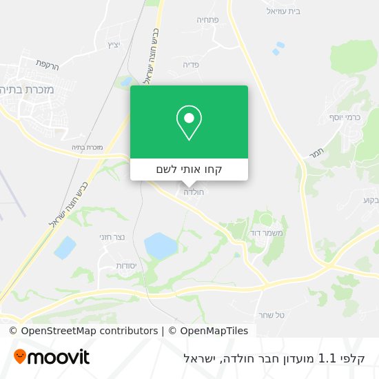 מפת קלפי 1.1 מועדון חבר חולדה