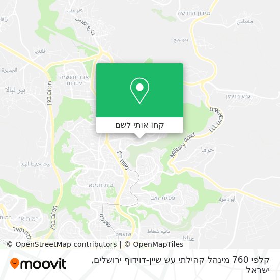 מפת קלפי 760 מינהל קהילתי עש שיין-דוידוף ירושלים