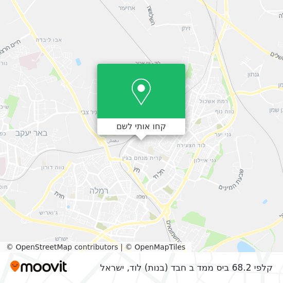 מפת קלפי 68.2 ביס ממד ב חבד (בנות) לוד