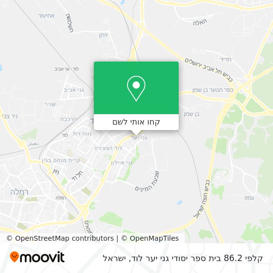 מפת קלפי 86.2 בית ספר יסודי גני יער לוד