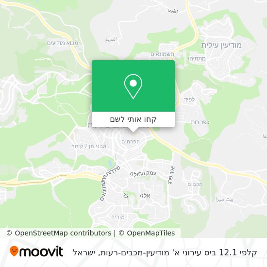 מפת קלפי 12.1 ביס עירוני א' מודיעין-מכבים-רעות