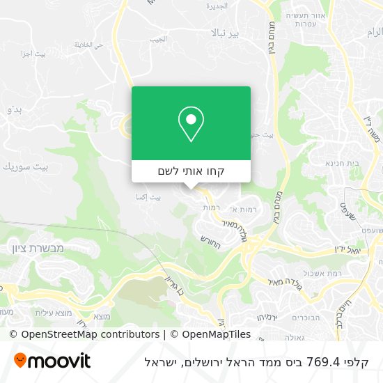 מפת קלפי 769.4 ביס ממד הראל ירושלים