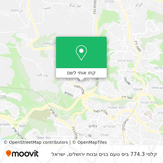 מפת קלפי 774.3 ביס נועם בנים ובנות ירושלים