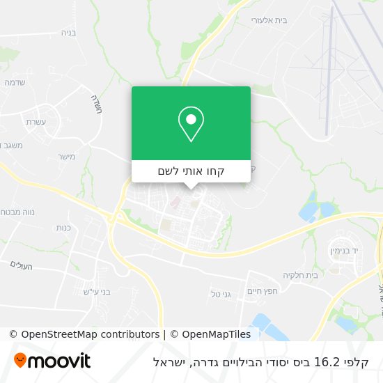 מפת קלפי 16.2 ביס יסודי הבילויים גדרה