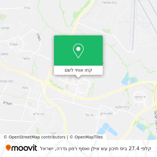 מפת קלפי 27.4 ביס תיכון עש אילן ואסף רמון גדרה