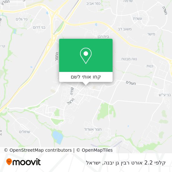 מפת קלפי 2.2 אורט רבין גן יבנה