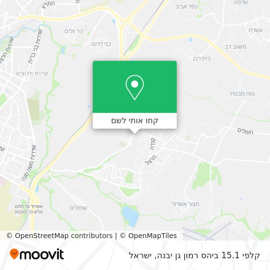 מפת קלפי 15.1 ביהס רמון גן יבנה