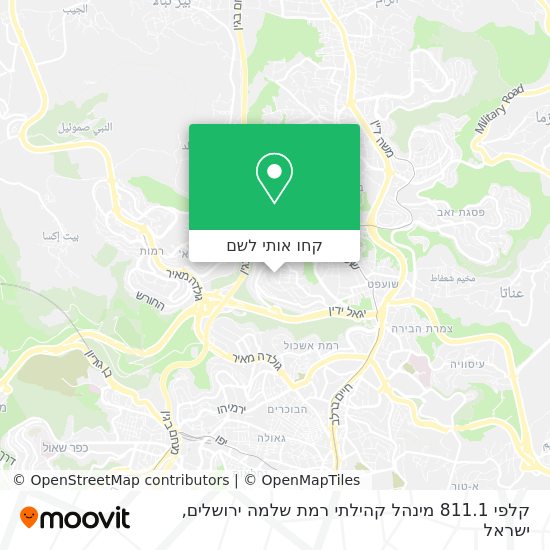 מפת קלפי 811.1 מינהל קהילתי רמת שלמה ירושלים