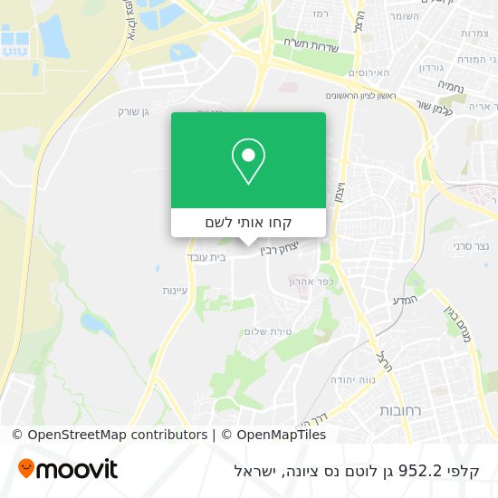 מפת קלפי 952.2 גן לוטם נס ציונה
