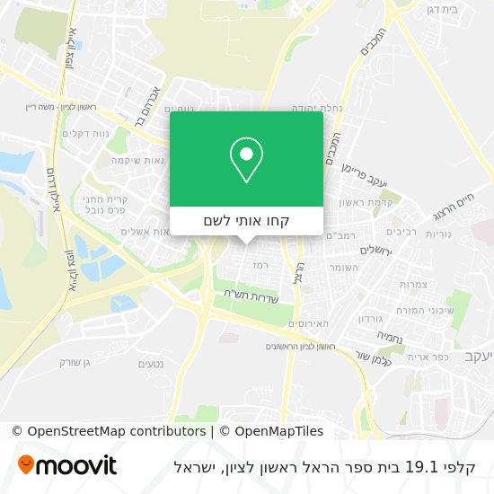 מפת קלפי 19.1 בית ספר הראל ראשון לציון