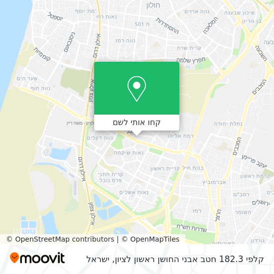 מפת קלפי 182.3 חטב אבני החושן ראשון לציון