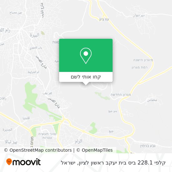 מפת קלפי 228.1 ביס בית יעקב ראשון לציון