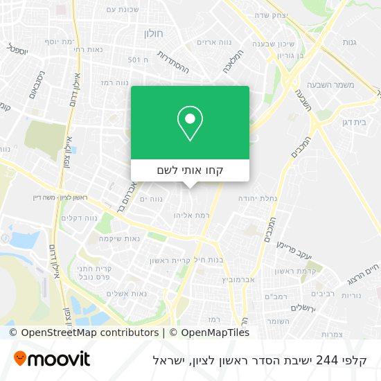 מפת קלפי 244 ישיבת הסדר ראשון לציון